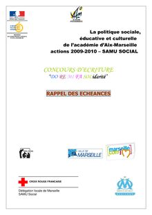 La politique sociale éducative et culturelle de l académie d Aix Marseille actions SAMU SOCIAL