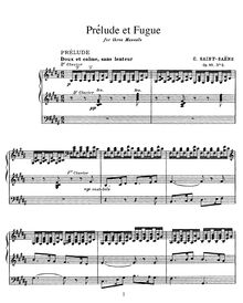Partition No.2, 3 Préludes et Fugues, Op.99, Saint-Saëns, Camille