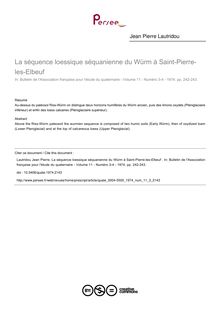 La séquence loessique séquanienne du Würm à Saint-Pierre-les-Elbeuf  - article ; n°3 ; vol.11, pg 242-243
