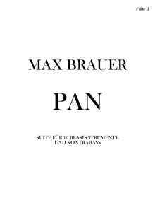Partition flûte 2, Pan, Suite for 10 Winds and Double Bass, Brauer, Max