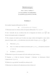 Mathematiques 2005 Classe Prepa ATS Concours ATS (Adaptation Technicien Supérieur)