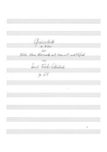 Partition complète, quintette en B-flat Major, Op.61, B♭ major, Fuchs-Schönbach, Ernst par Ernst Fuchs-Schönbach