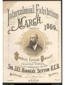 Partition complète, Intercolonial Exhibition March 1866, B♭ major