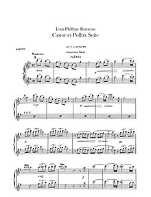 Partition flûte 1/2 (doubling Piccolo 1/2), Castor et Pollux ()