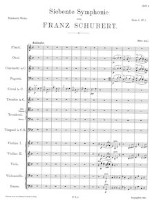 Partition complète, Symphony No.9, Die »Große« (“The Great”)