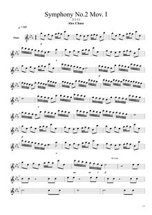 Partition flûte, Symphony No.2 en E-flat major, E♭ major, Chase, Alex