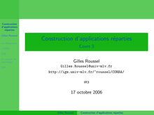 Construction d applications r[Please insert PrerenderUnicode{Ã©} into preamble]parties - Cours 3
