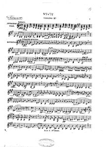Partition violon II , partie, Rondino on a Theme of Auber pour Piano quintette, Op.127