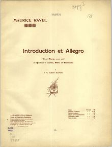 Partition couverture couleur, Introduction et Allegro, Introduction and Allegro