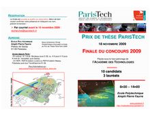 Programme Prix de Thèse ParisTech 2009