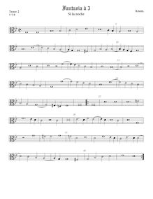 Partition ténor viole de gambe 2 (alto clef), chansons pour 3 violes de gambe