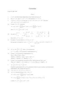 Correction : Algèbre linéaire, Puissances d une matrice