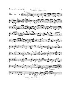 Partition violons II, Non en multitudine, Graduale, Eybler, Joseph