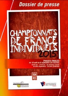Tennis : Championnats de France individuels  2015 