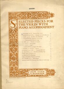 Partition couverture couleur, Berceuse No.2, Op.20, F major, Renard, Félix