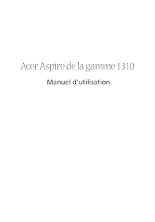 Notice Ordinateur portable Acer  Aspire 1310