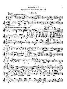 Partition violons I, symphonique Variations, Symfonické variace