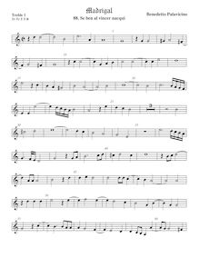Partition viole de gambe aigue 1, Madrigali a 5 voci, Libro 7, Pallavicino, Benedetto par Benedetto Pallavicino