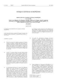 ORIENTATION DE LA BANQUE CENTRALE EUROPÉENNE du 2 mai 2003 relative  aux obligations de déclaration