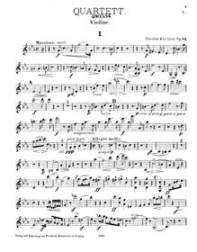 Partition violon, Piano quatuor, Op.84, C Minor, Kirchner, Theodor