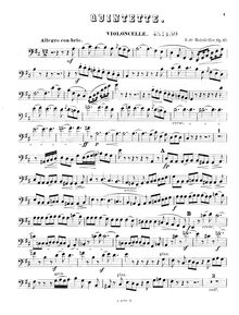 Partition violoncelle, Piano quintette, Op.25, Boisdeffre, René de