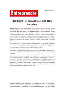 CEPOVETT : un écosystème de PME 100% françaises