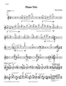 Partition de violon, Piano Trio, Simoni, Mary