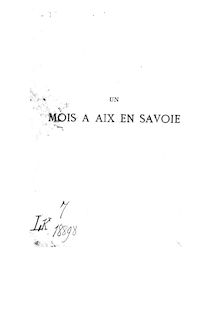 Un mois à Aix en Savoie : impressions et souvenirs (juillet 1875) / Denys Luce