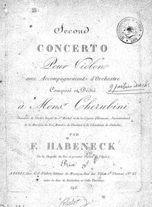 Partition violon Solo, violon Concerto No.2, Habeneck, François Antoine