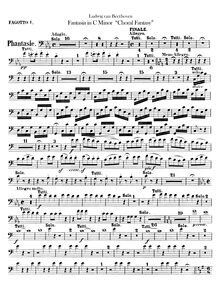 Partition basson 1, 2, Fantasia pour Piano, chœur et orchestre, Choral Fantasy