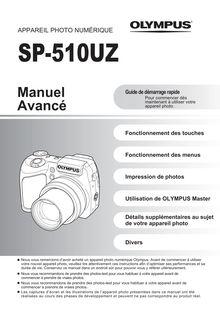 Notice Appareil Photo numériques Olympus  SP-510UZ