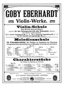 Partition violon et partition de piano, Valse-Caprice, Op.106, Eberhardt, Goby
