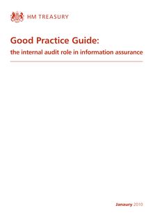 The Good Practice Guide  - the internal audit role in information  assurance
