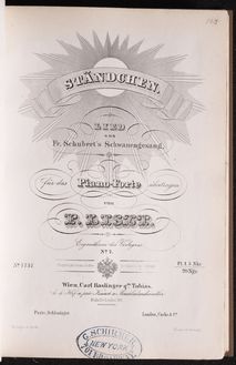 Partition Ständchen (S.560/7), Collection of Liszt editions, Volume 1