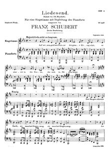 Partition 2nd version, Liedesend, D.473, Song s End, Schubert, Franz