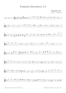 Partition Alto viole de gambe en G , partie, Fantasia Chromatica