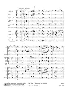 Partition , Menuet & Trio: Allegretto, Symphony No.96 en D major, “pour Miracle”