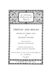 Partition Act I, Tristan und Isolde, Wagner, Richard
