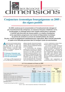 Conjoncture économique bourguignonne en 2005 :des signes positifs