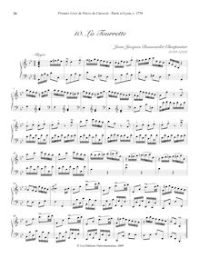 Partition , La Tourrette, Premier Livre de Pièces de Clavecin, Op. 1
