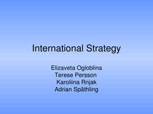 International strategy