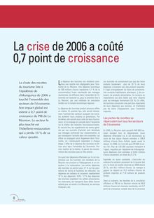 La crise de 2006 a coûté 0,7 point de croissance
