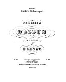 Partition complète, Feuilles d Album, A♭ major, Liszt, Franz