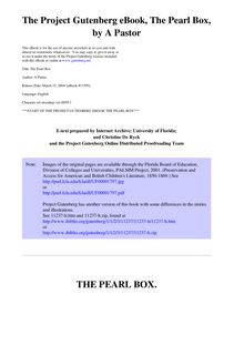 The Pearl Box - Containing One Hundred Beautiful Stories for Young People, by a Pastor