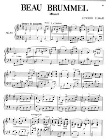 Partition complète, Beau Brummel, Incidental music, Elgar, Edward