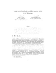 Integrating Ontologies and Thesauri to Build RDF Schemas