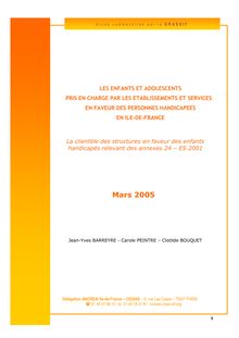 rapport synthétique Etude DRASSIF ES - 23 mars 20053