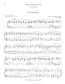 Partition , Communion (F major), L’Office Catholique, Op.148, Lefébure-Wély, Louis James Alfred