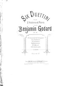 Partition de piano, Six duettini pour deux violons, Godard, Benjamin