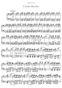 Partition complète (S.224), Csárdás macabre, Liszt, Franz
